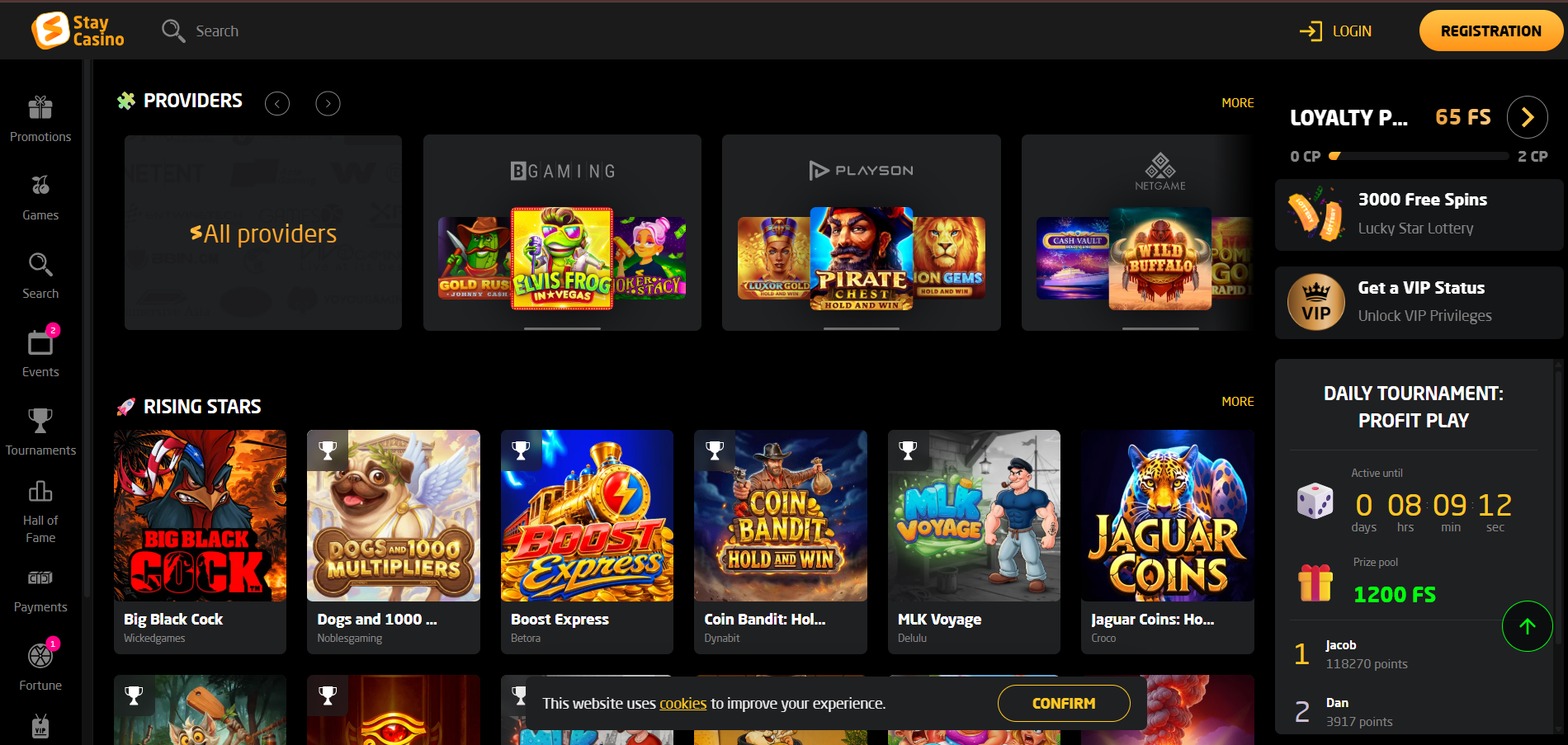 Staycasino live dealer tables screenshot